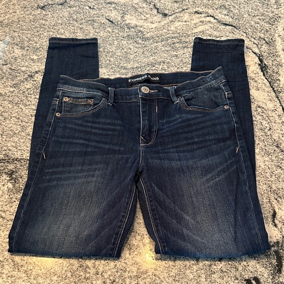 Express Denim Jeans in Deep Blue- Mua- Midrise 6R - Picture 2 of 6